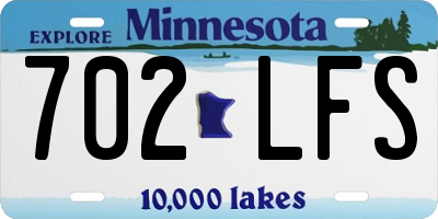 MN license plate 702LFS