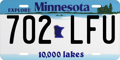 MN license plate 702LFU