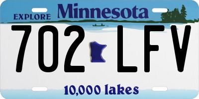 MN license plate 702LFV