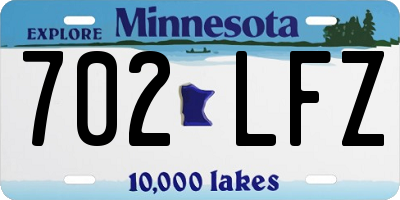 MN license plate 702LFZ