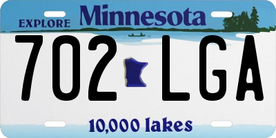 MN license plate 702LGA