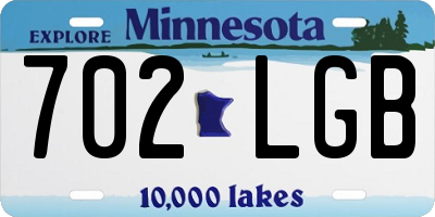 MN license plate 702LGB