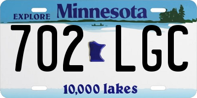 MN license plate 702LGC