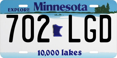 MN license plate 702LGD
