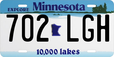MN license plate 702LGH