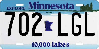 MN license plate 702LGL