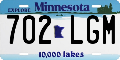 MN license plate 702LGM