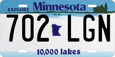 MN license plate 702LGN