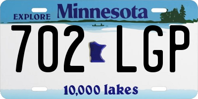 MN license plate 702LGP