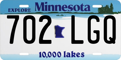 MN license plate 702LGQ
