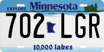 MN license plate 702LGR