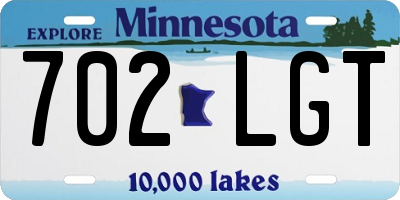 MN license plate 702LGT