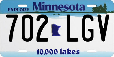 MN license plate 702LGV