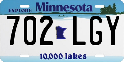 MN license plate 702LGY