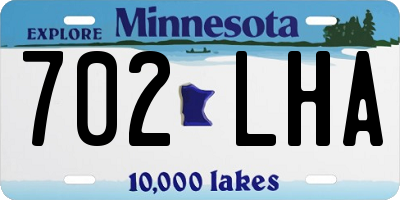 MN license plate 702LHA