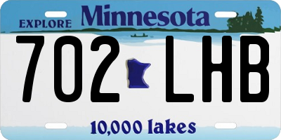 MN license plate 702LHB