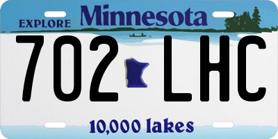 MN license plate 702LHC