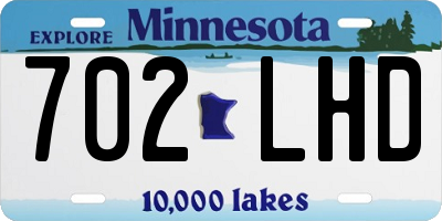MN license plate 702LHD