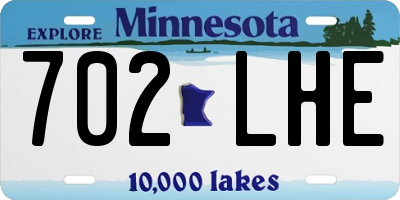 MN license plate 702LHE