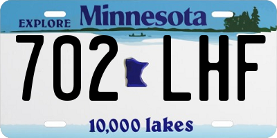 MN license plate 702LHF