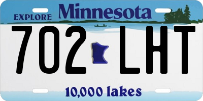 MN license plate 702LHT