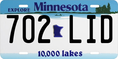 MN license plate 702LID