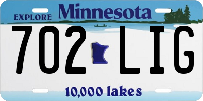 MN license plate 702LIG