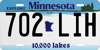 MN license plate 702LIH