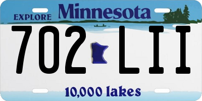 MN license plate 702LII