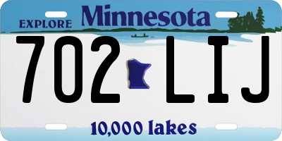 MN license plate 702LIJ