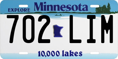 MN license plate 702LIM
