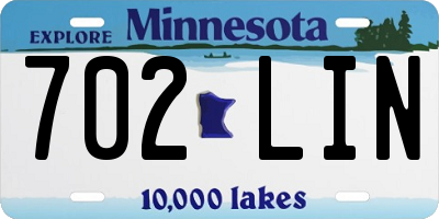 MN license plate 702LIN