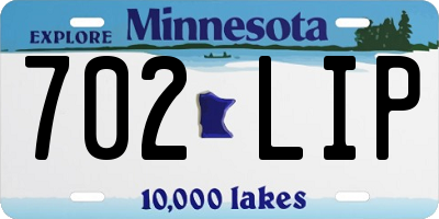 MN license plate 702LIP