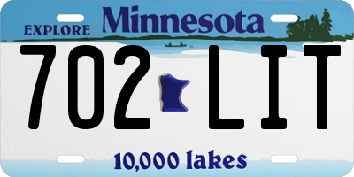 MN license plate 702LIT