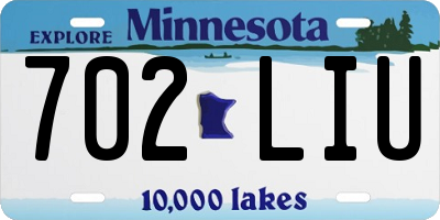 MN license plate 702LIU