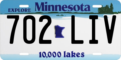MN license plate 702LIV