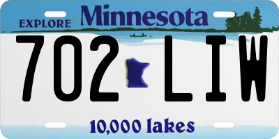 MN license plate 702LIW