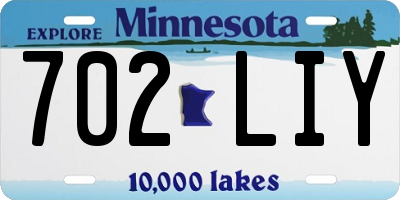 MN license plate 702LIY