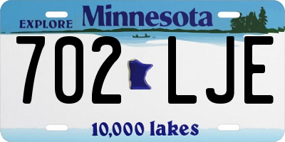MN license plate 702LJE