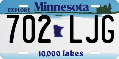 MN license plate 702LJG