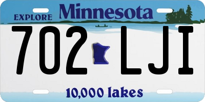 MN license plate 702LJI