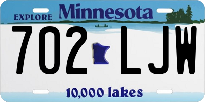 MN license plate 702LJW