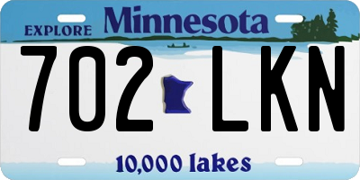 MN license plate 702LKN