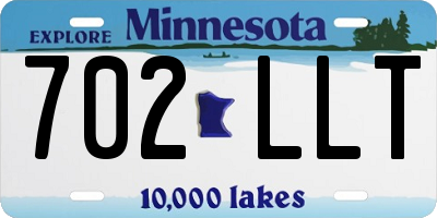 MN license plate 702LLT