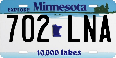 MN license plate 702LNA