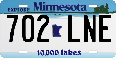 MN license plate 702LNE