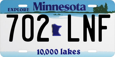MN license plate 702LNF