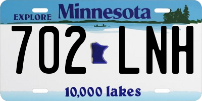 MN license plate 702LNH