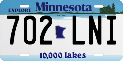 MN license plate 702LNI