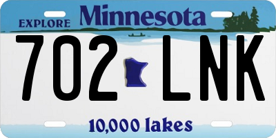 MN license plate 702LNK